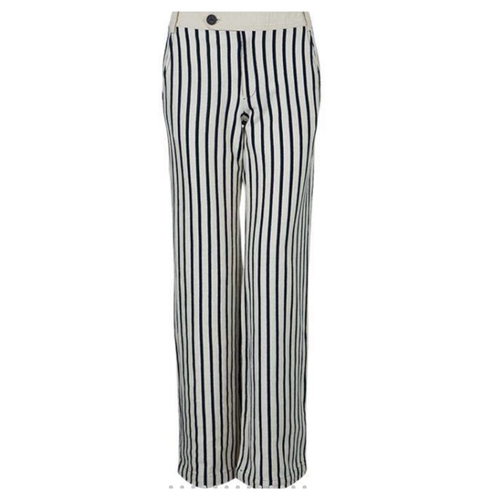 Derek Lam 10 Crosby Striped Wide Legged Pants
